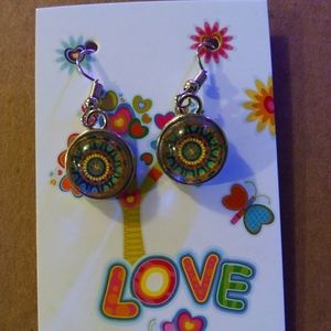 Handmade cabochon earrings